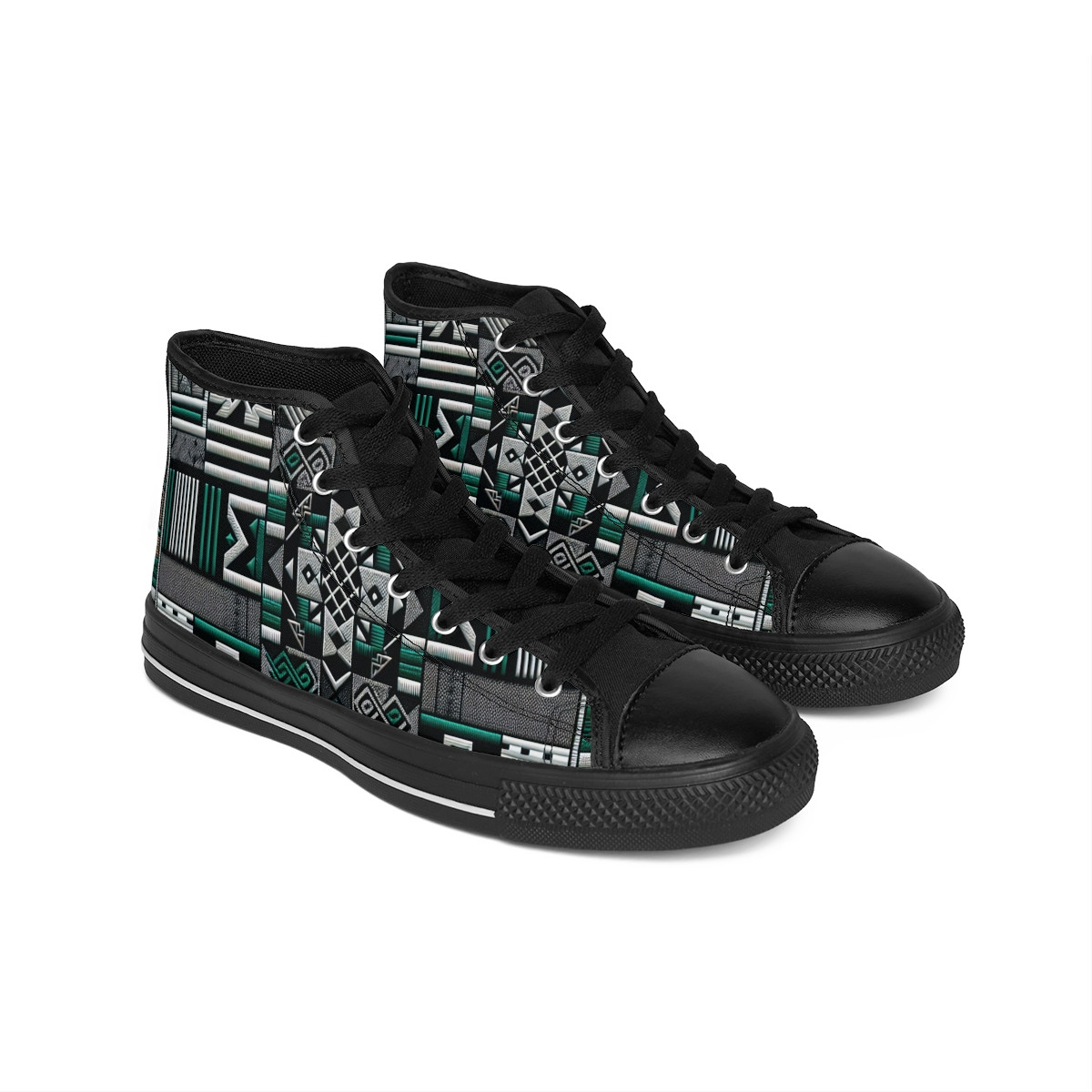 "Heritage Stride: Afro-Fusion Kente Kicks" - Women's Classic Sneakers