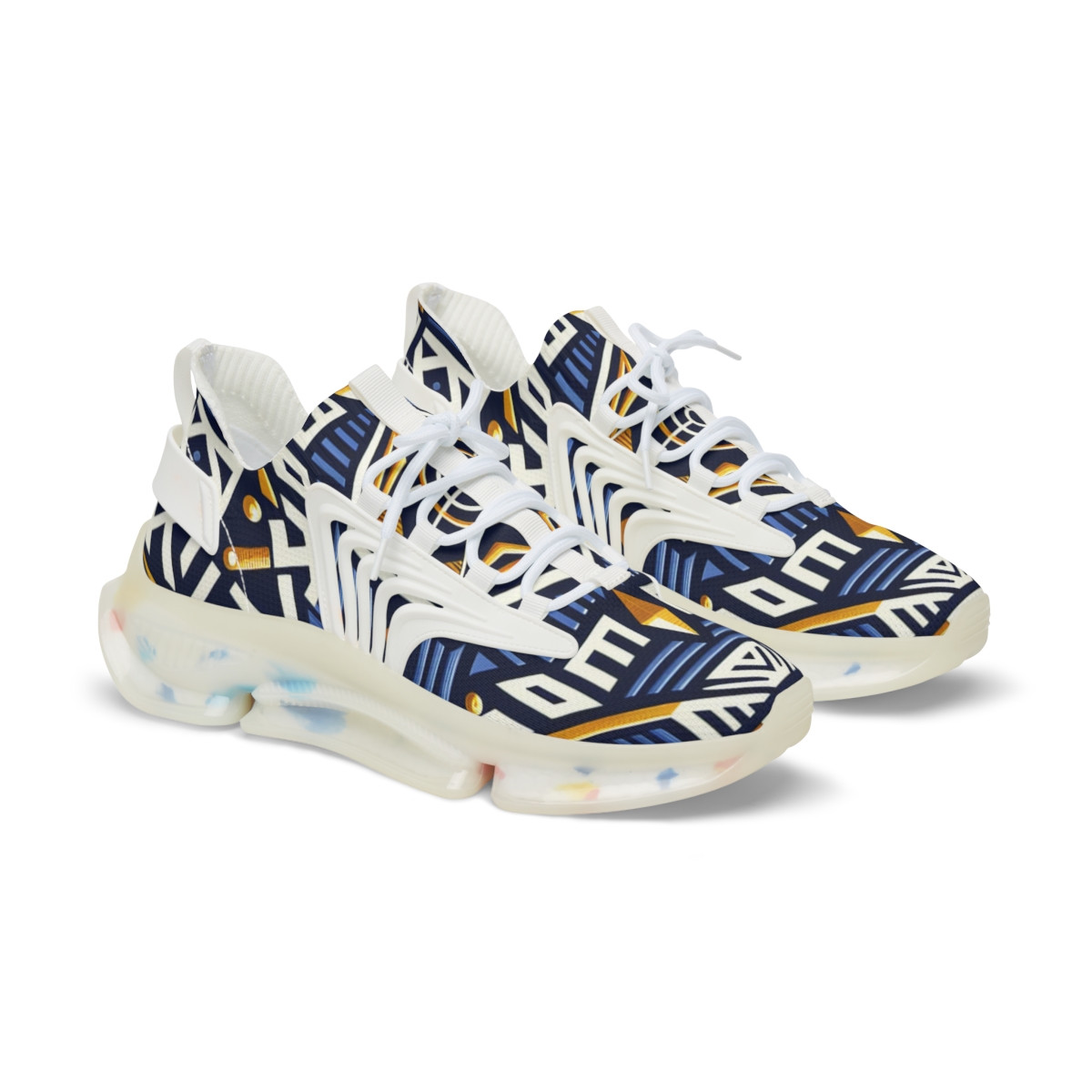 "AfroStride Kente Kicks" - Men's Mesh Sneaker
