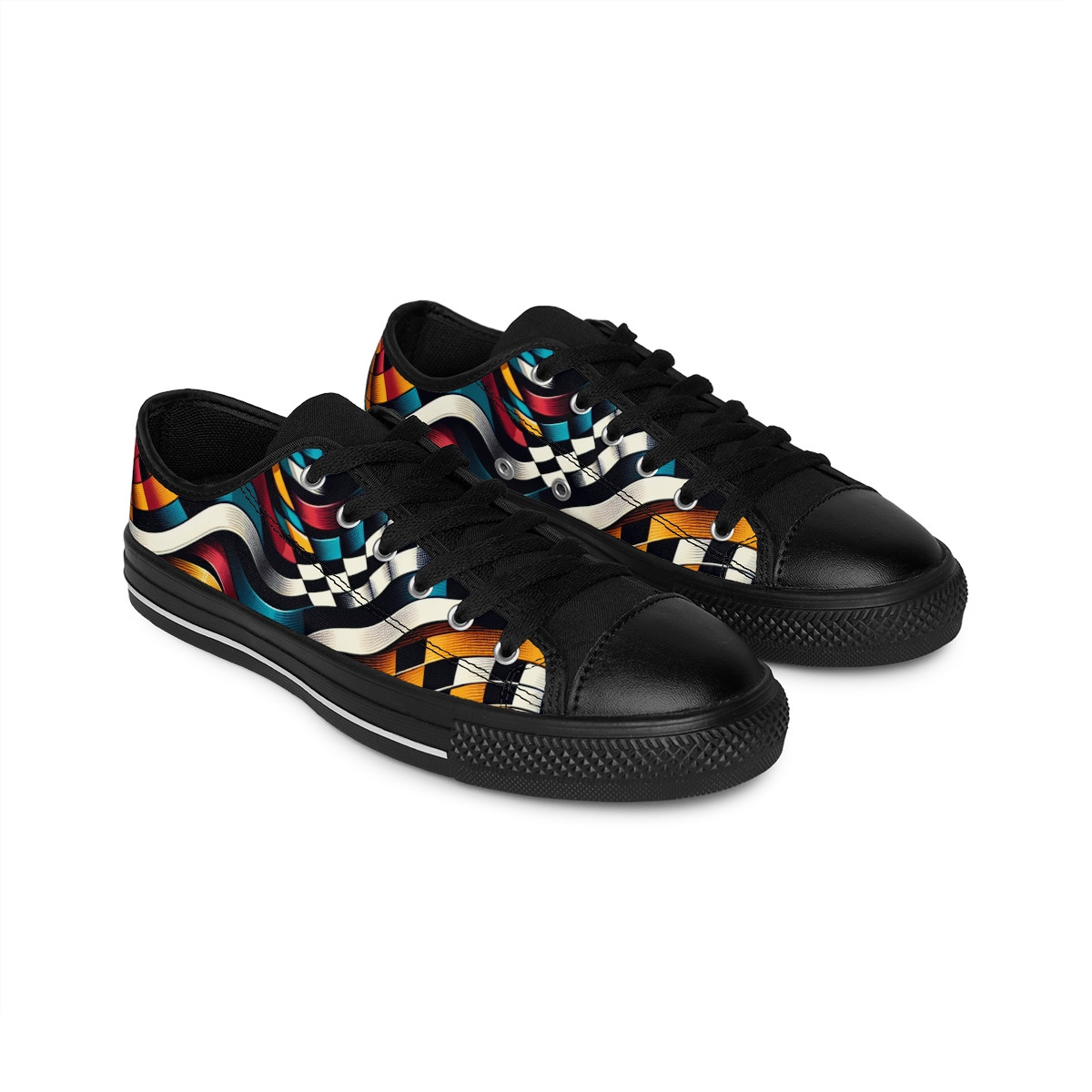 "AfroStride Kente Kicks" - Women's Sneakers