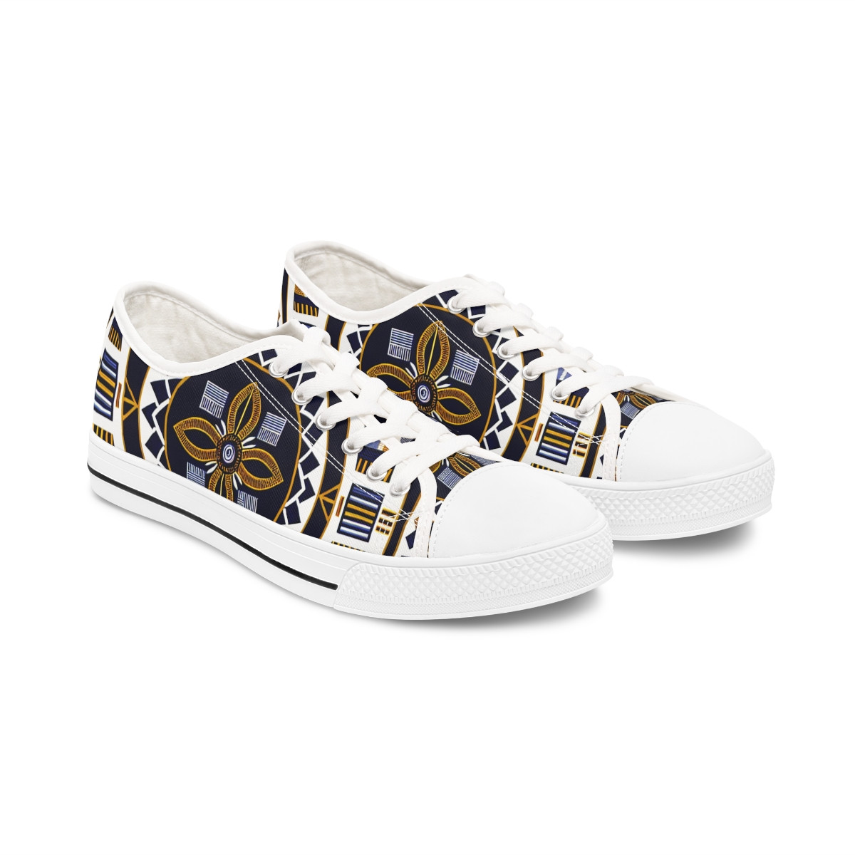 "KenteKicks: AfroFusion Edition" - Women's Lowtop Sneakers