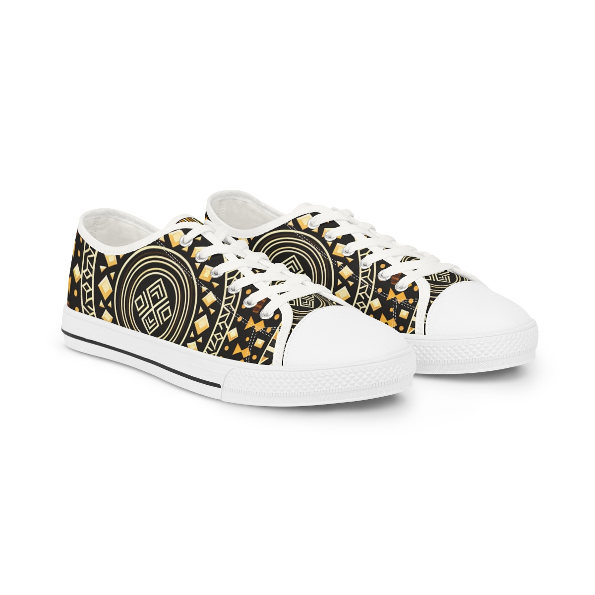 "Afro Rhythm Kente Kicks" - Men's Lowtop Sneakers