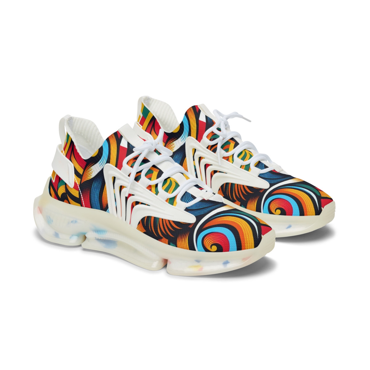 "AfroStride Kente Kicks" - Women's Mesh Sneaker