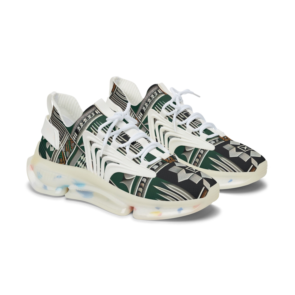 "AfroFusion Kente Kicks" - Women's Mesh Sneaker