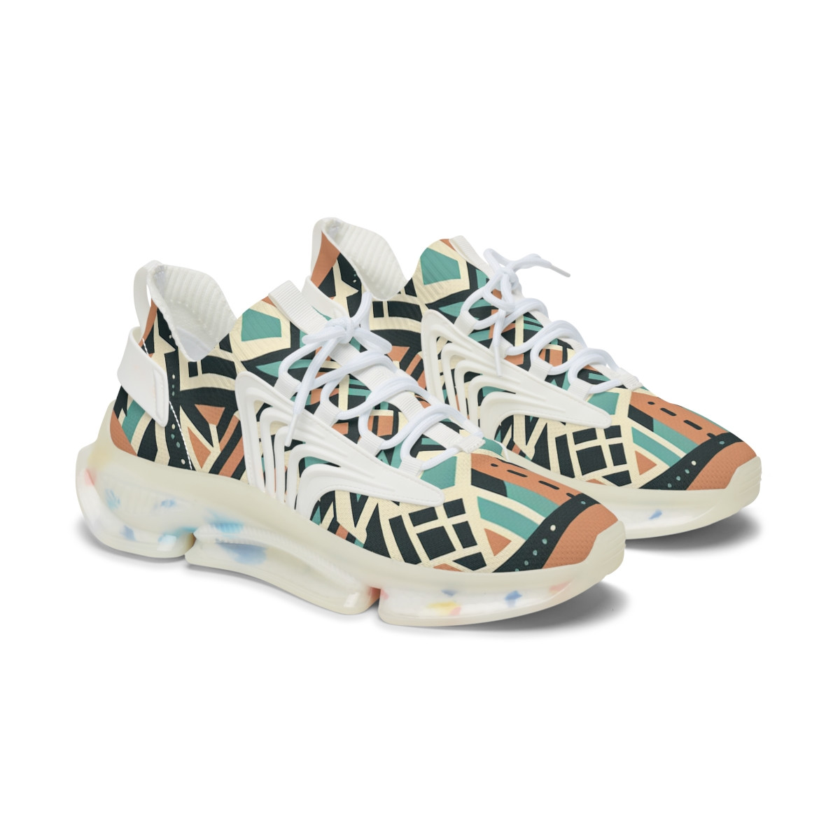 "AfroZenith Kente Kicks" - Women's Mesh Sneaker