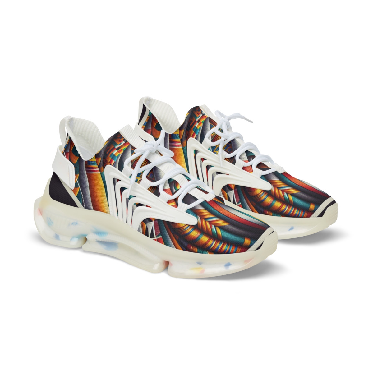 "AfroRhythm Kente Kicks" - Men's Mesh Sneaker