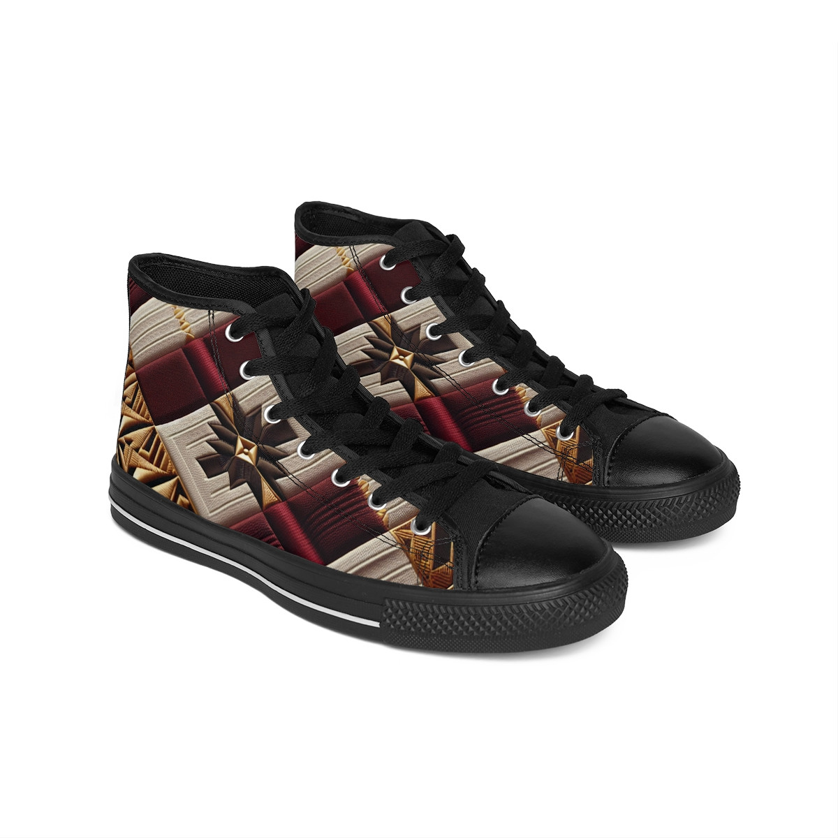 "AfroFusion Kente Kicks" - Women's Classic Sneakers