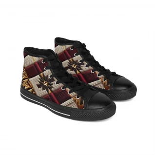 "AfroFusion Kente Kicks" - Women's Classic Sneakers