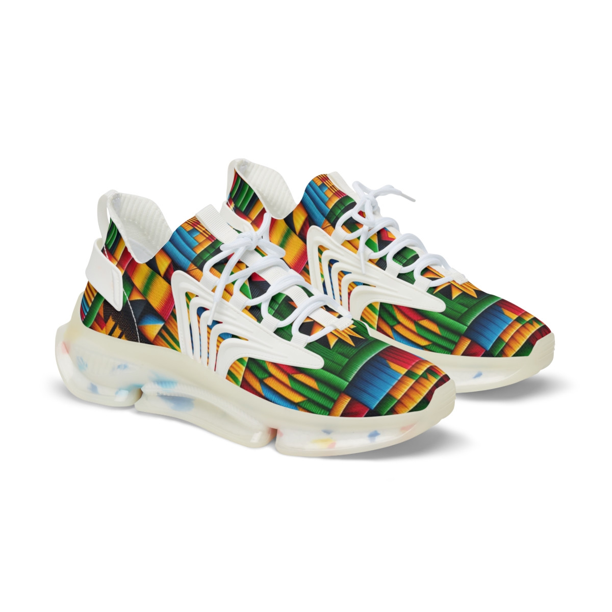 "AfroFusion Kente Kicks" - Men's Mesh Sneaker