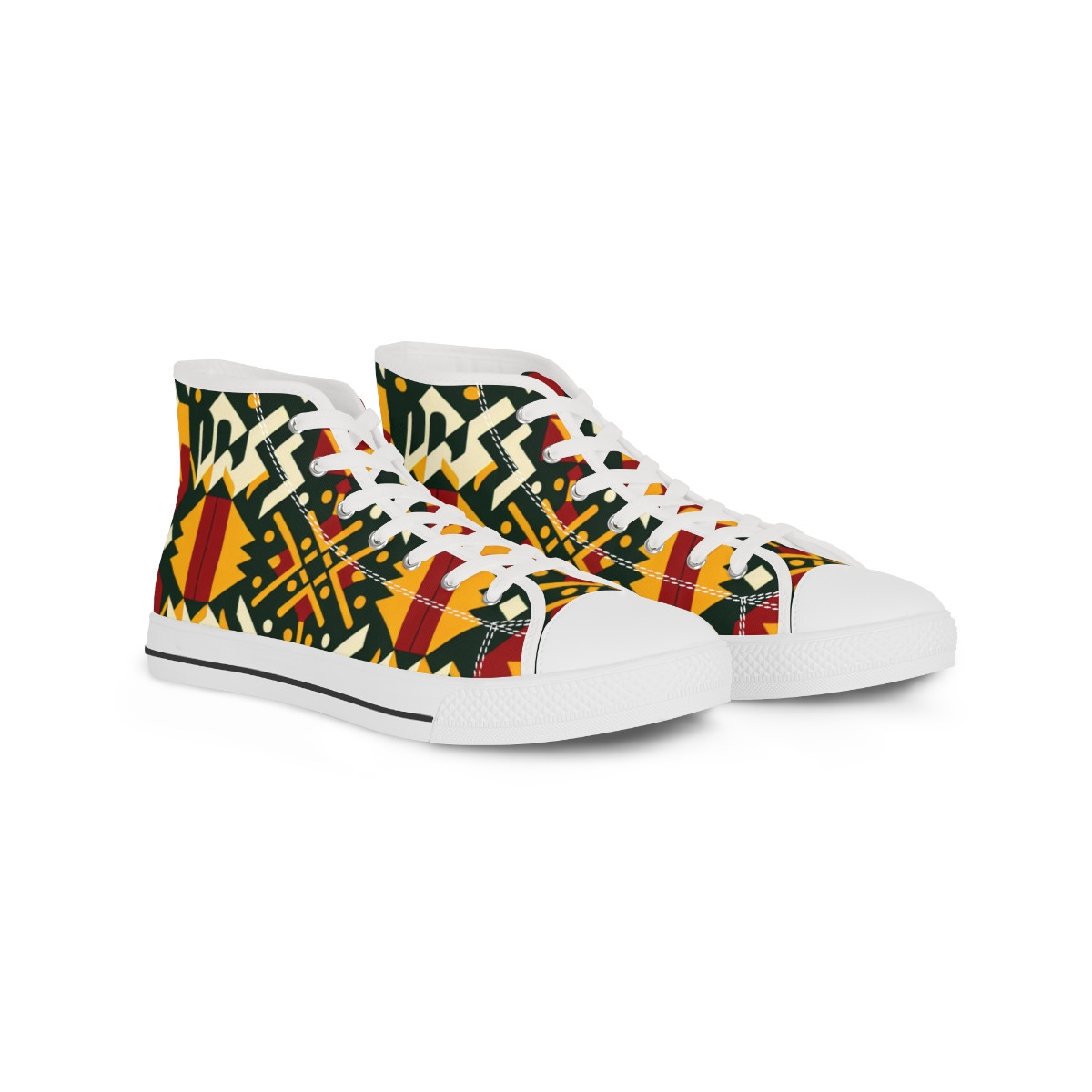 "HeritageStride Kente Kicks" - Men's High top Sneakers