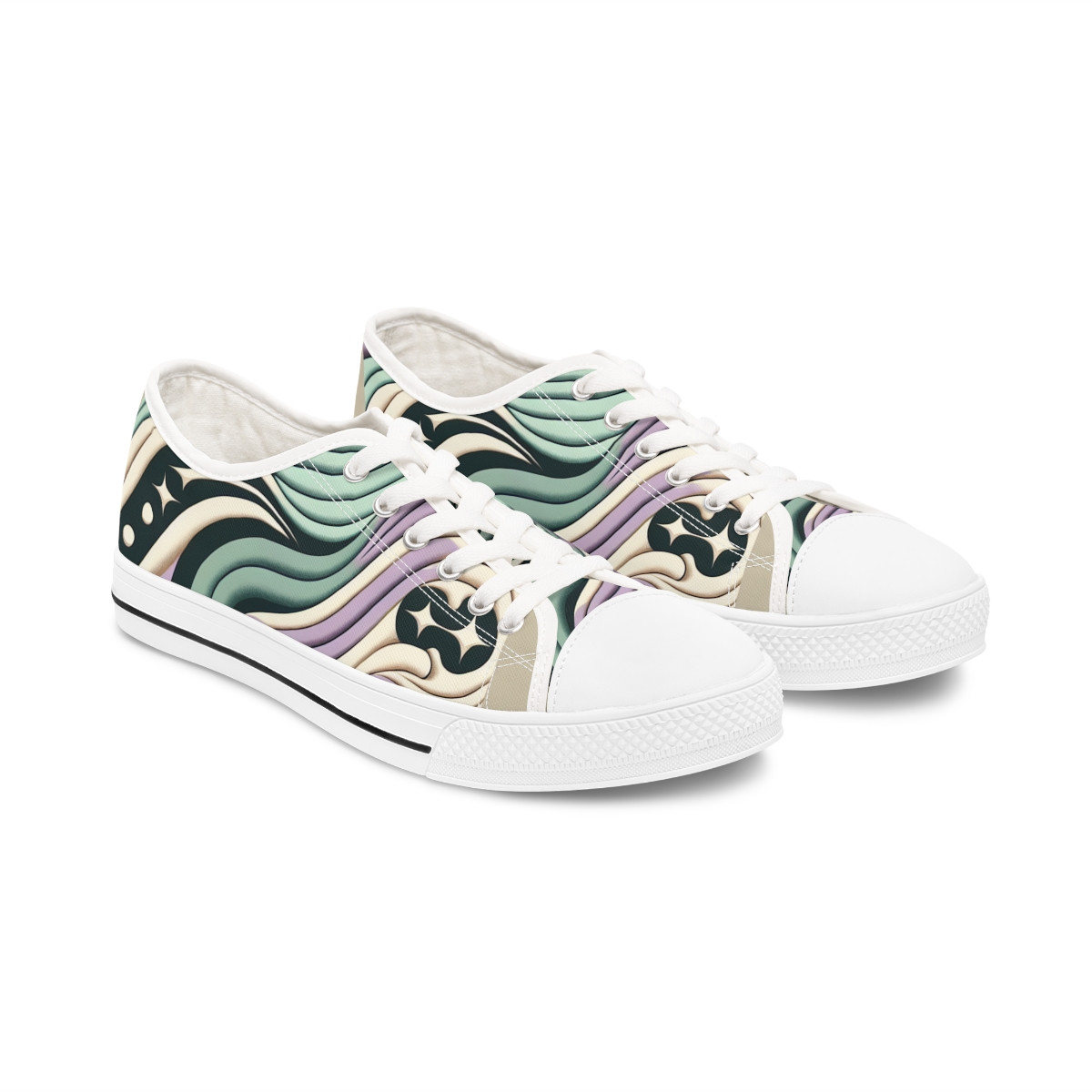 "HeritageStride Kente Kicks" - Women's Lowtop Sneakers