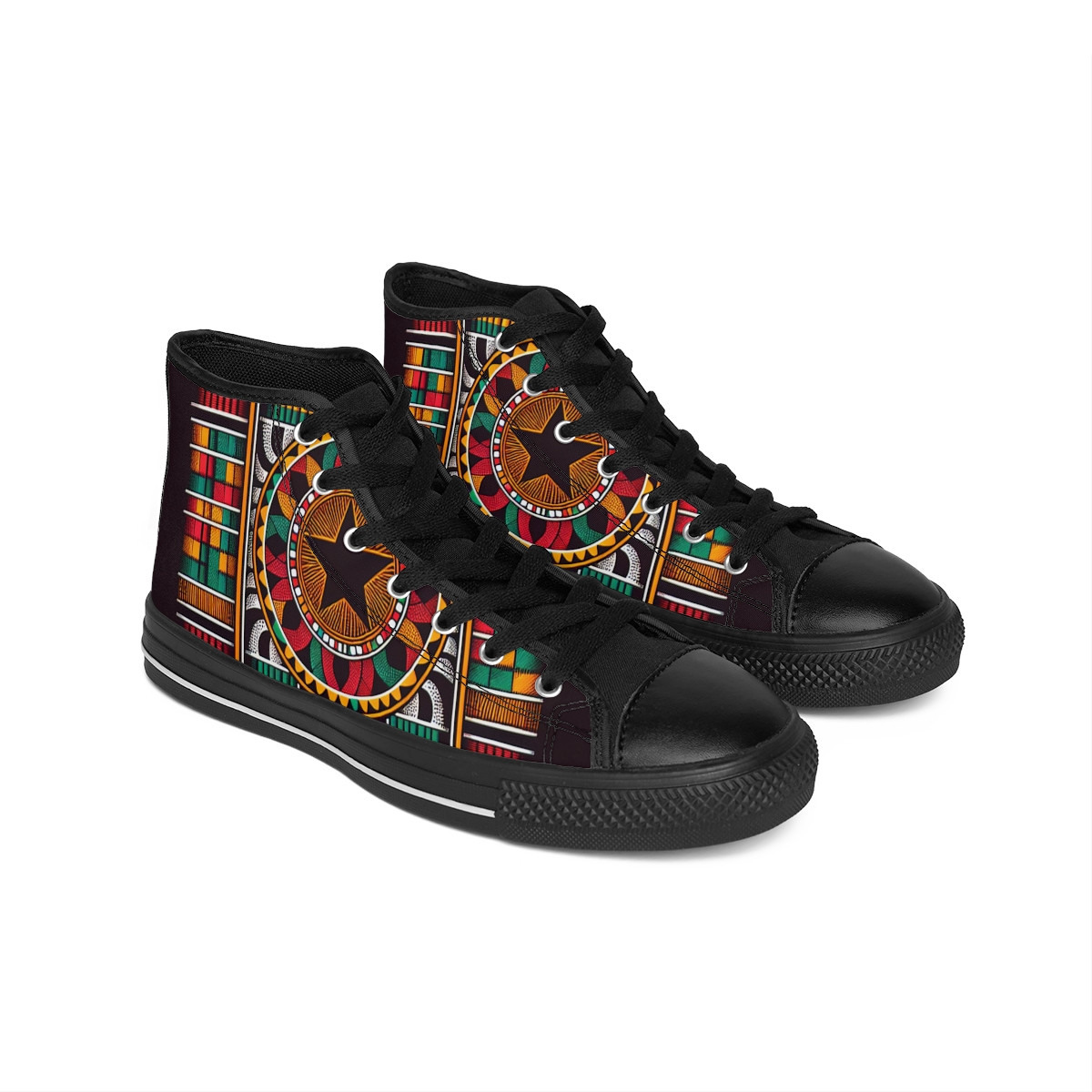 "AfroStride Kente Kicks" - Men's Classic Sneakers