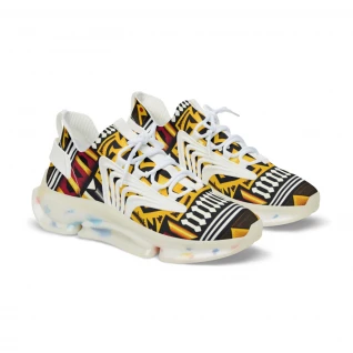 "AfroKente Groove Walkers" - Men's Mesh Sneaker