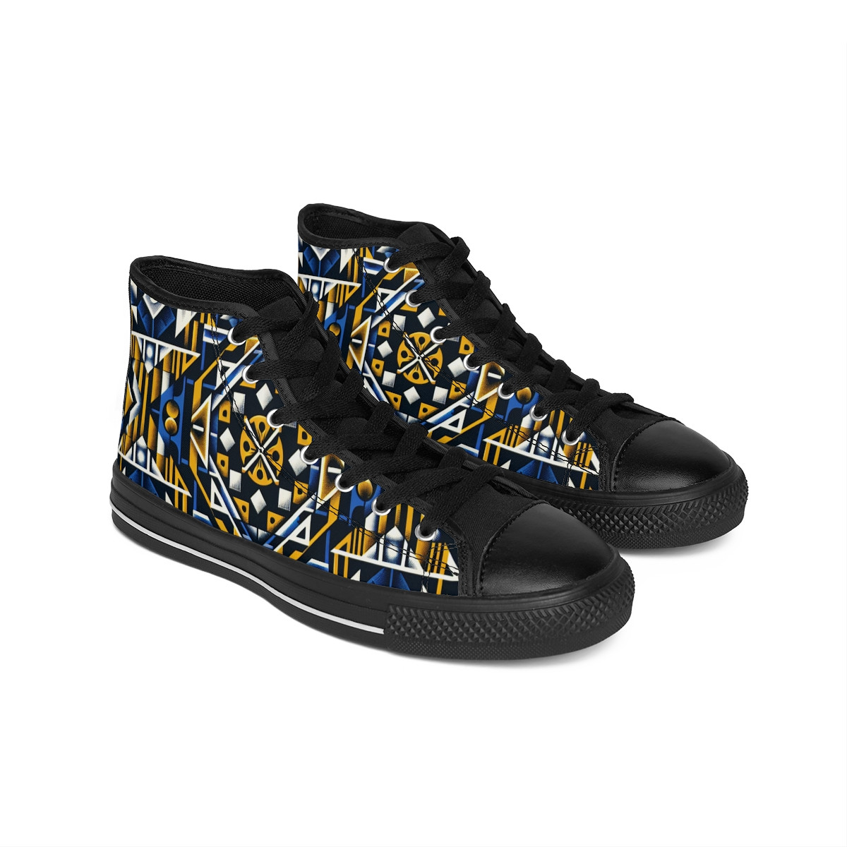 "AfroVogue Kente Kicks" - Men's Classic Sneakers
