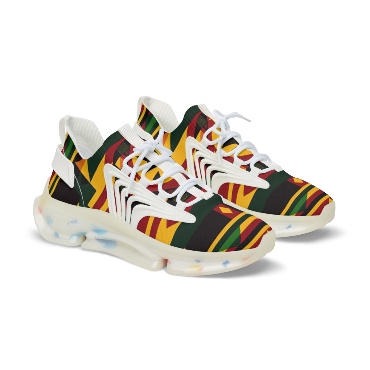 "Kente Kicks: Cultural Stride" - Men's Mesh Sneaker