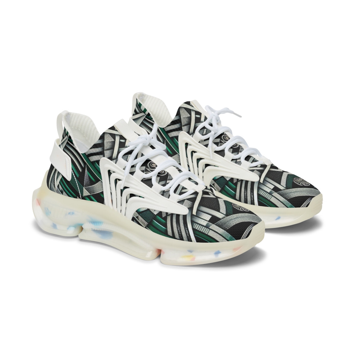 "AfroFusion Kente Kicks" - Women's Mesh Sneaker
