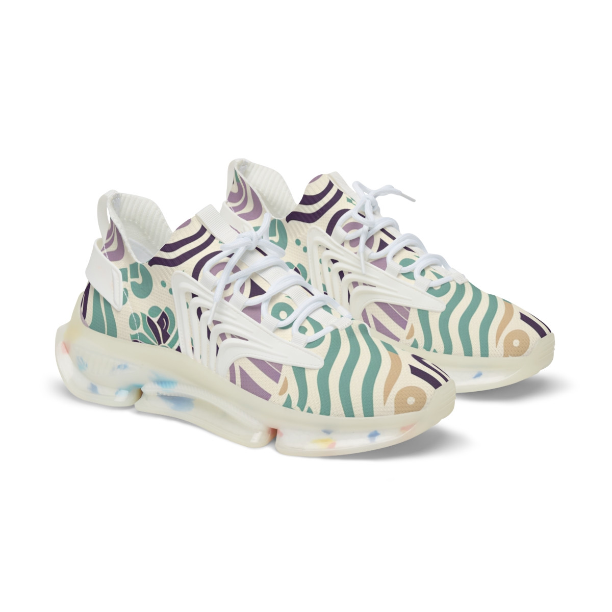 "Heritage Stride: Kente Kaleidoscope Sneakers" - Men's Mesh Sneaker