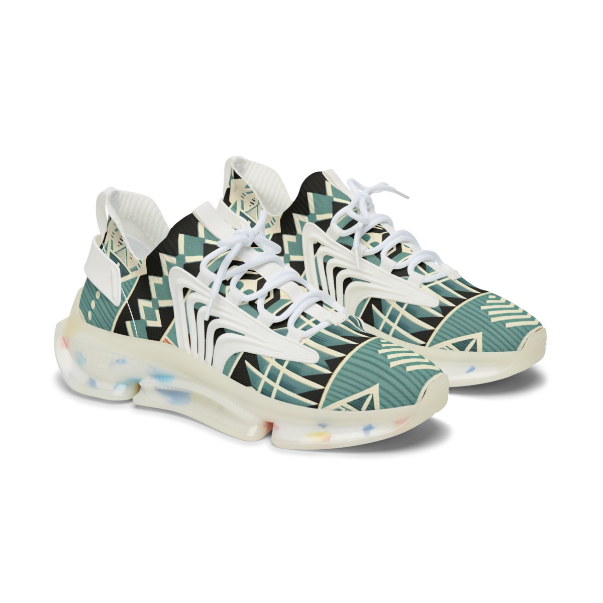 "African Rhythm Kente Kicks" - Women's Mesh Sneaker