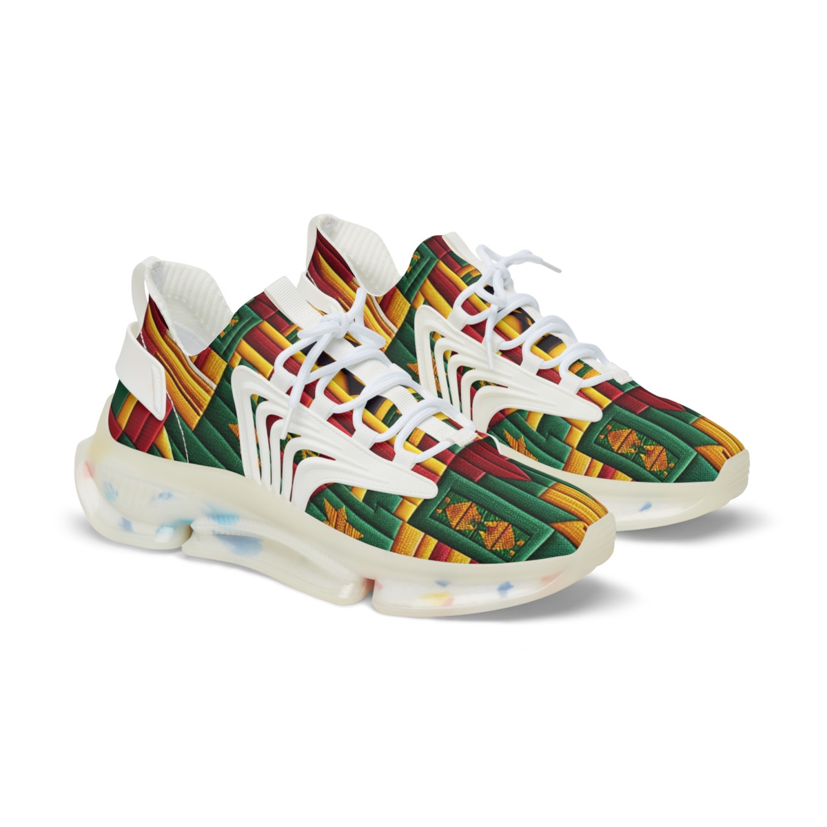 "AfroRhythm Kente Kicks" - Men's Mesh Sneaker