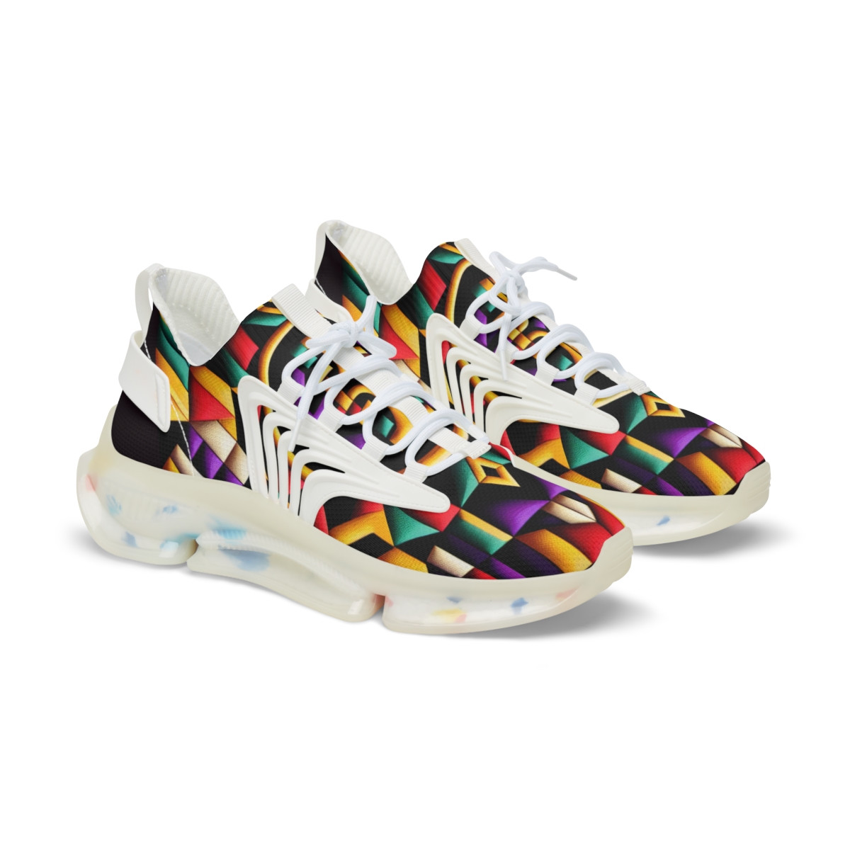 "Heritage Stride: Kente Fusion Sneakers" - Men's Mesh Sneaker