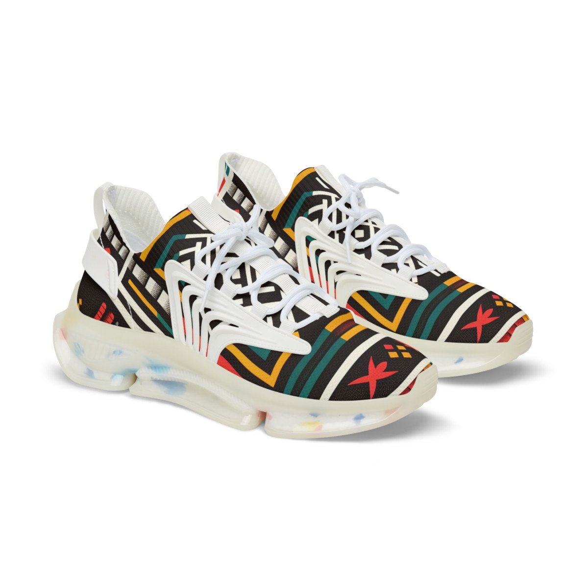 "AfroVogue Kente Kicks" - Men's Mesh Sneaker