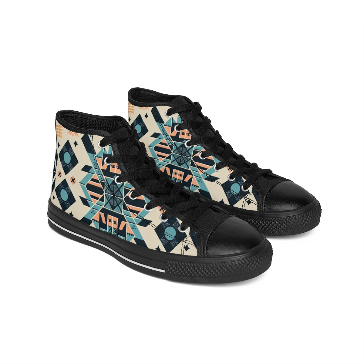 "AfroPulse Kente Kicks" - Women's Classic Sneakers