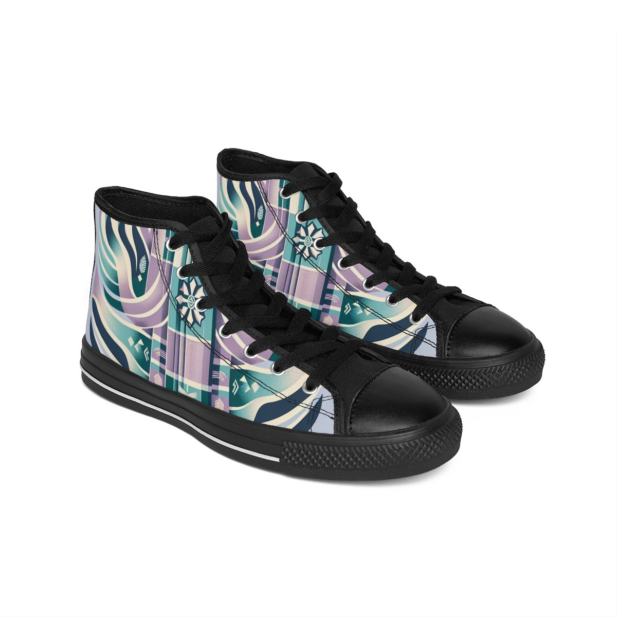 "AfroStride Kente Kicks" - Women's Classic Sneakers