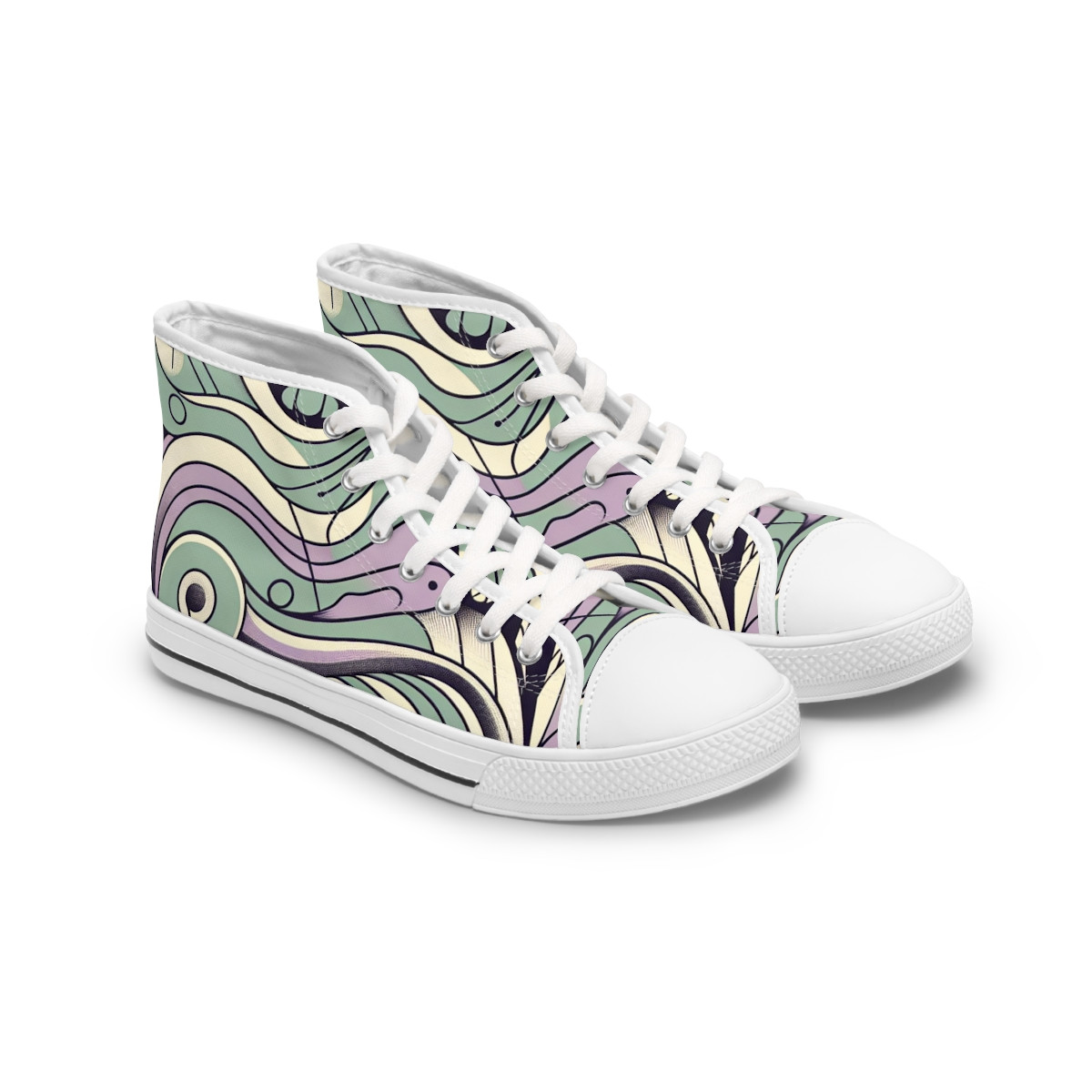 "AfroStride Kente Kicks" - Womn's High top Sneakers