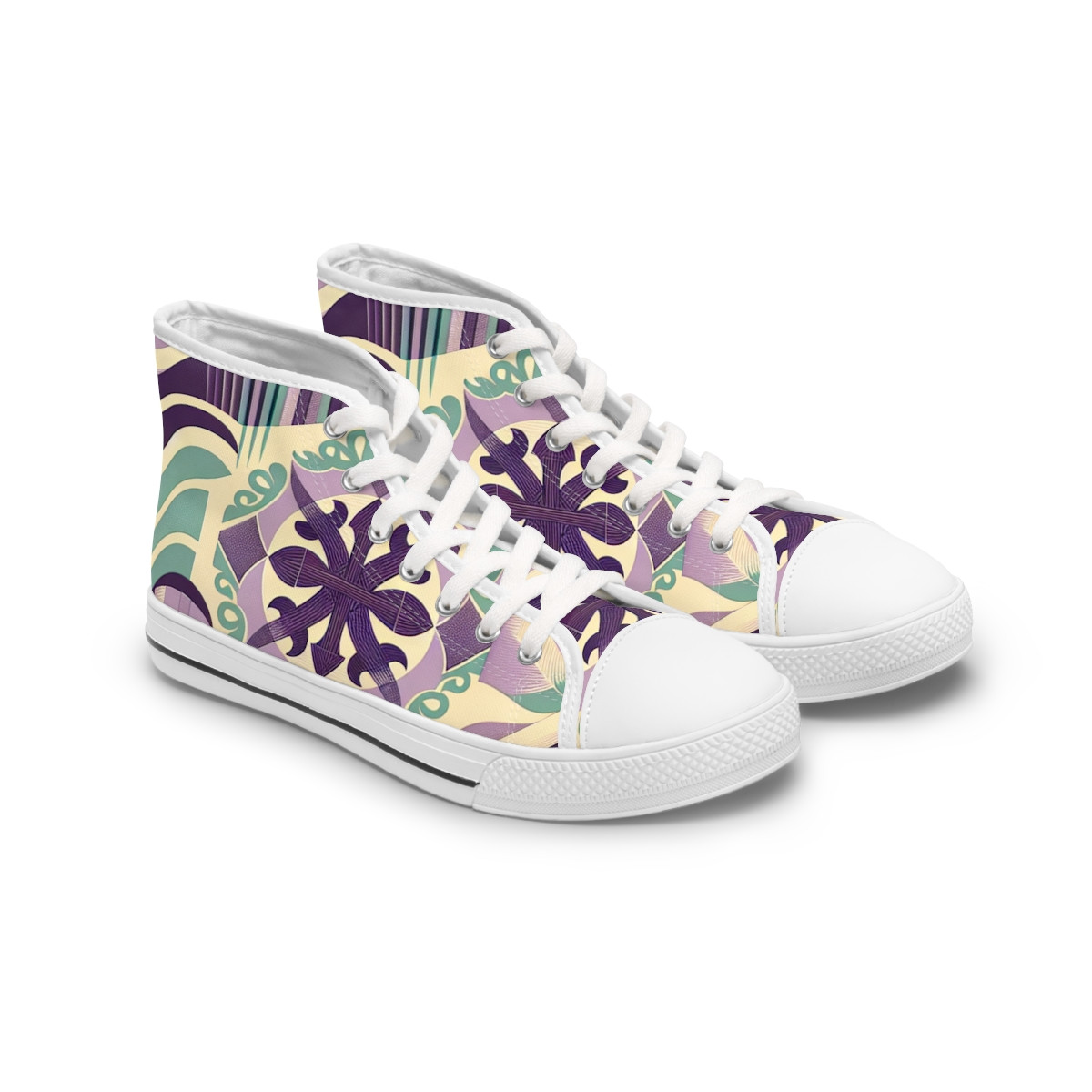 "AfroStride Kente Kicks" - Womn's High top Sneakers