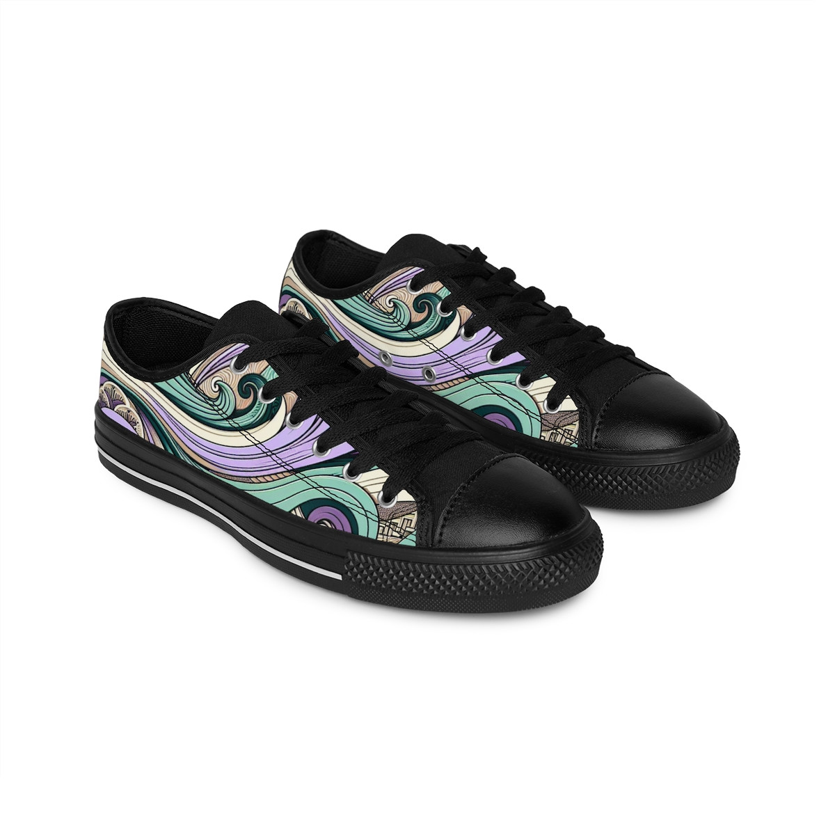"AfroFusion Kente Kicks" - Women's Sneakers