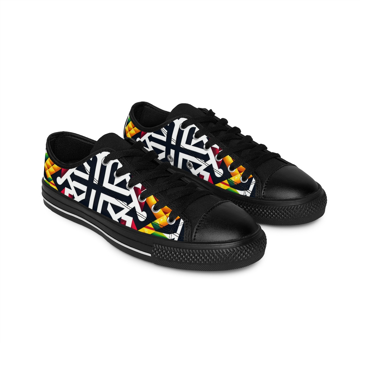 "AfroStride Kente Kicks" - Men's Sneakers