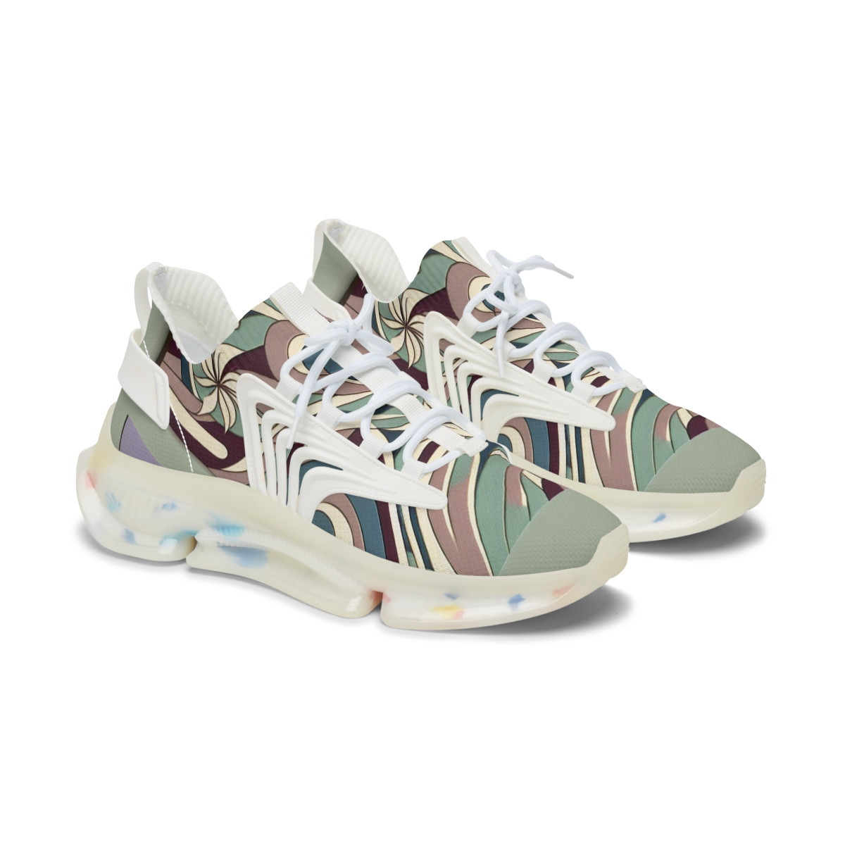 "AfroRhythm Kente Kicks" - Women's Mesh Sneaker