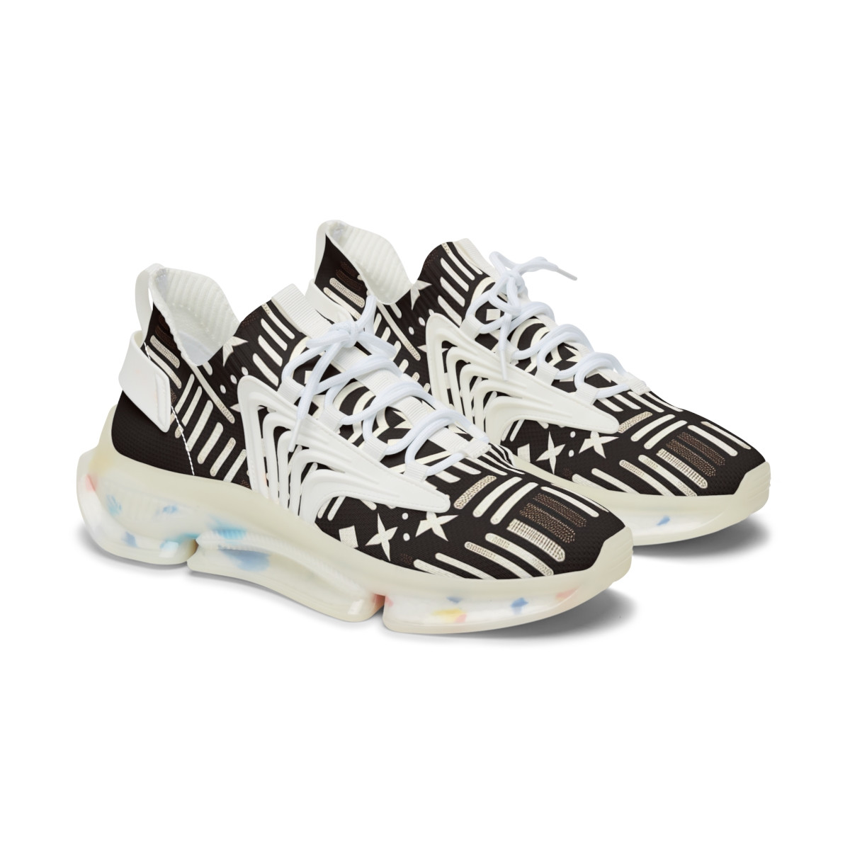 "AfroRhythm Kente Kicks" - Women's Mesh Sneaker