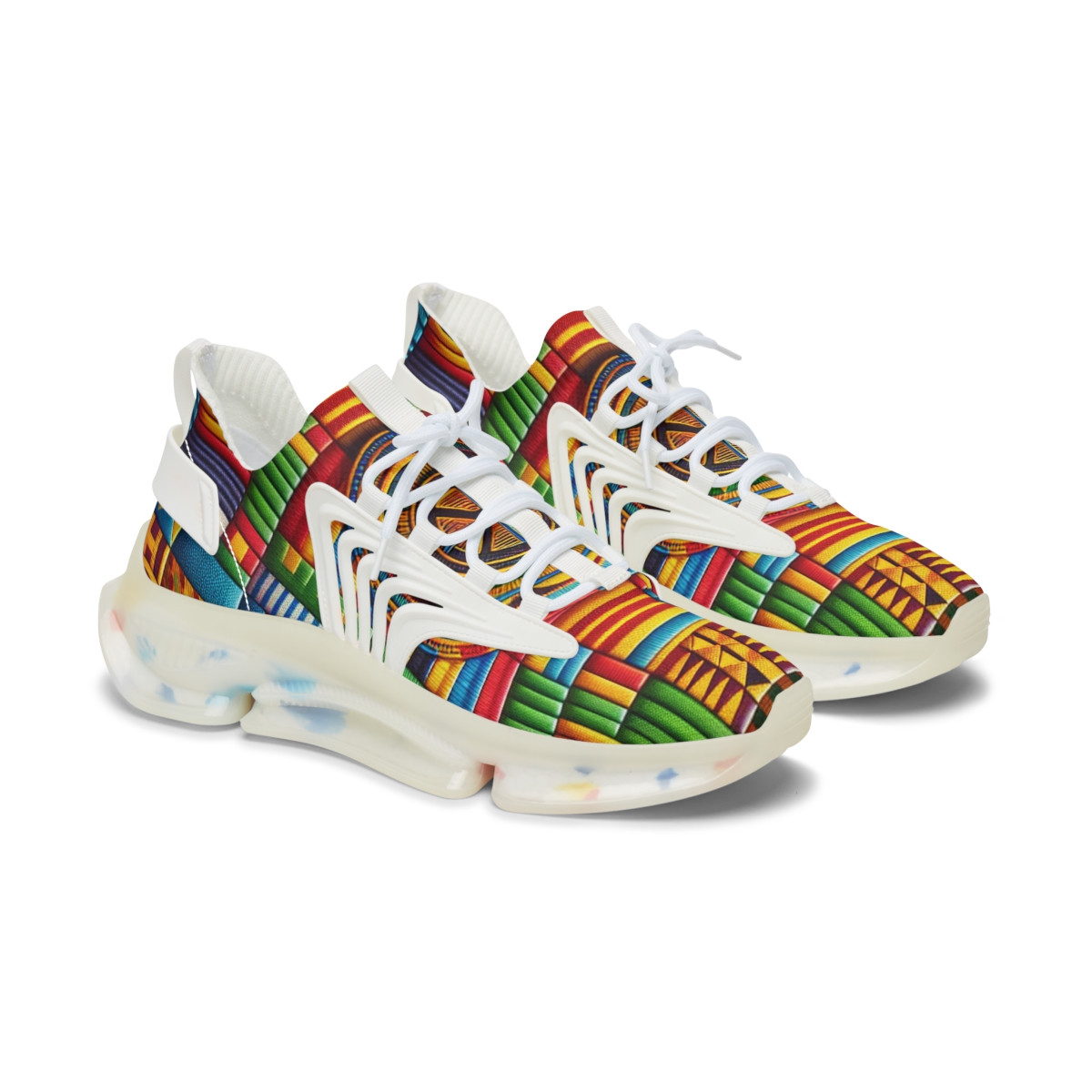 AfroStride Kente Kicks - Women's Mesh Sneaker