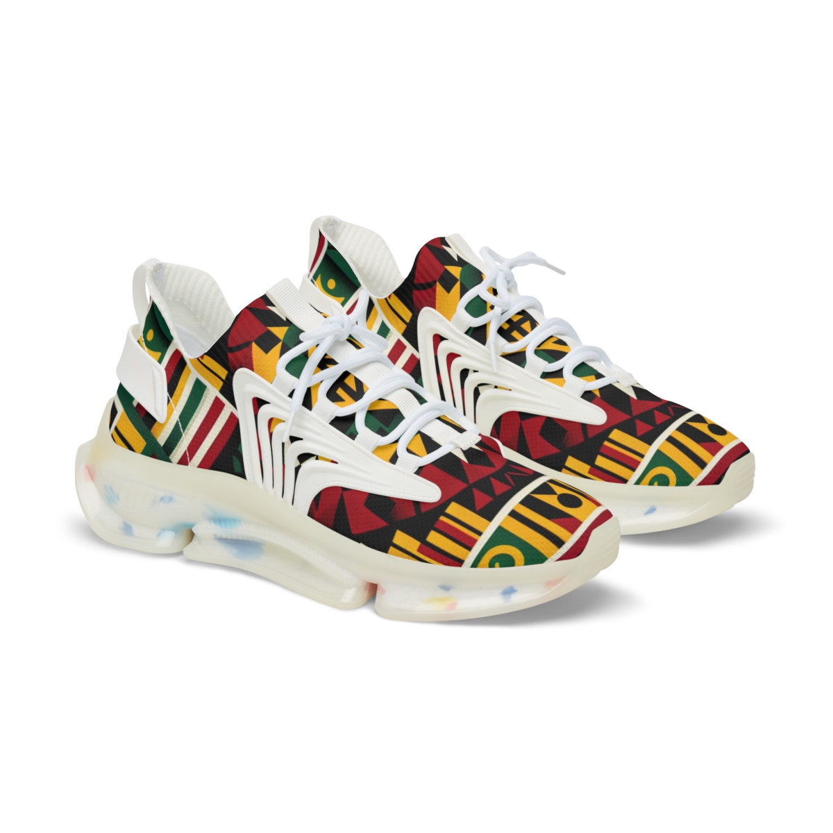 "Afro-Vogue Kente Kicks" - Men's Mesh Sneaker