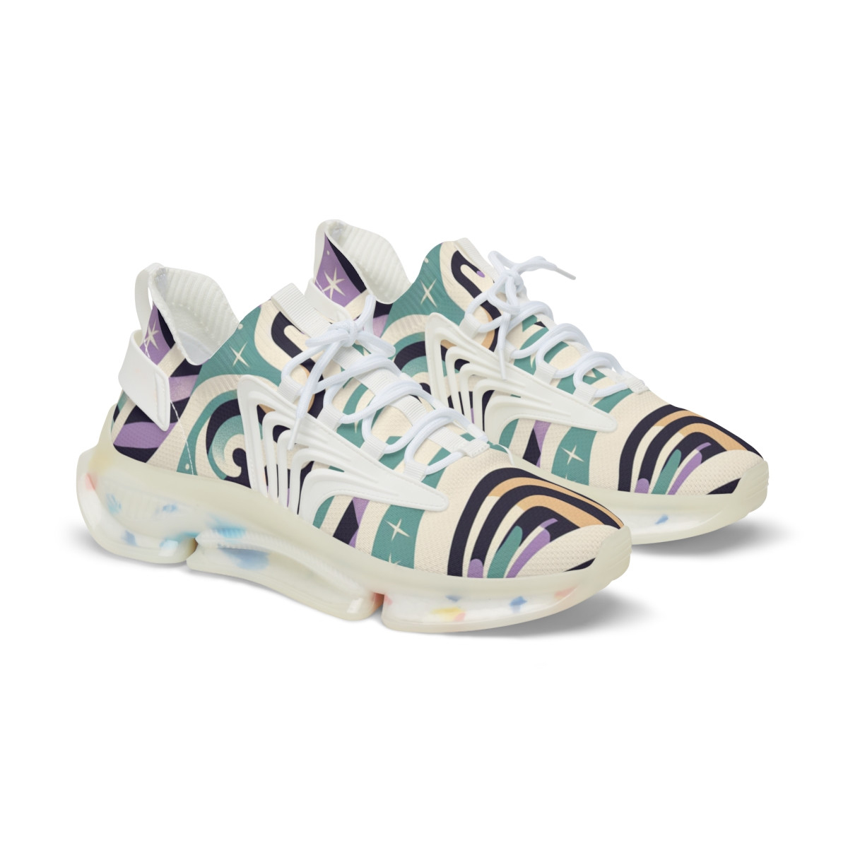 "AfroStride Vibrant Kente Kicks" - Men's Mesh Sneaker