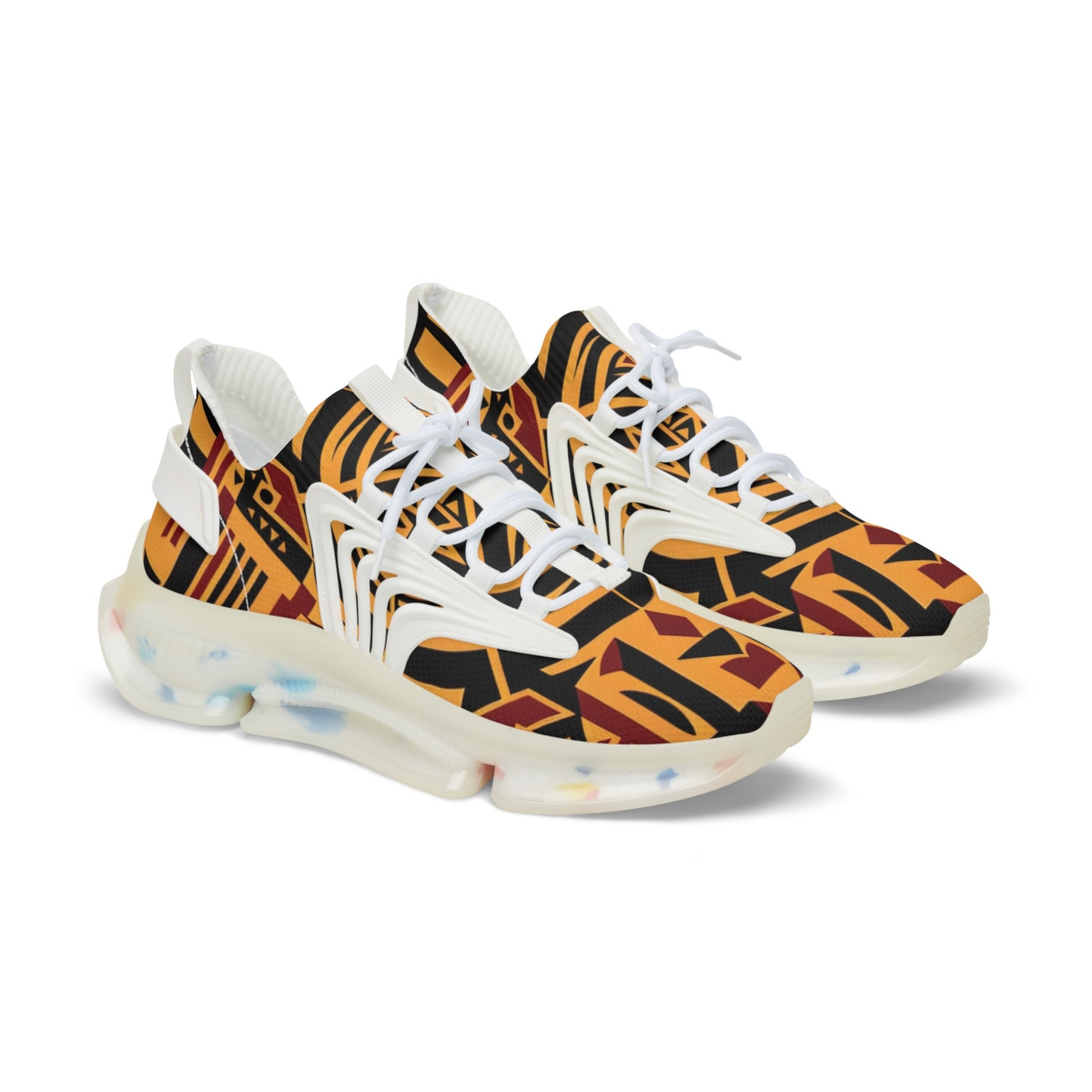 "AfroLuxe Kente Kicks" - Men's Mesh Sneaker