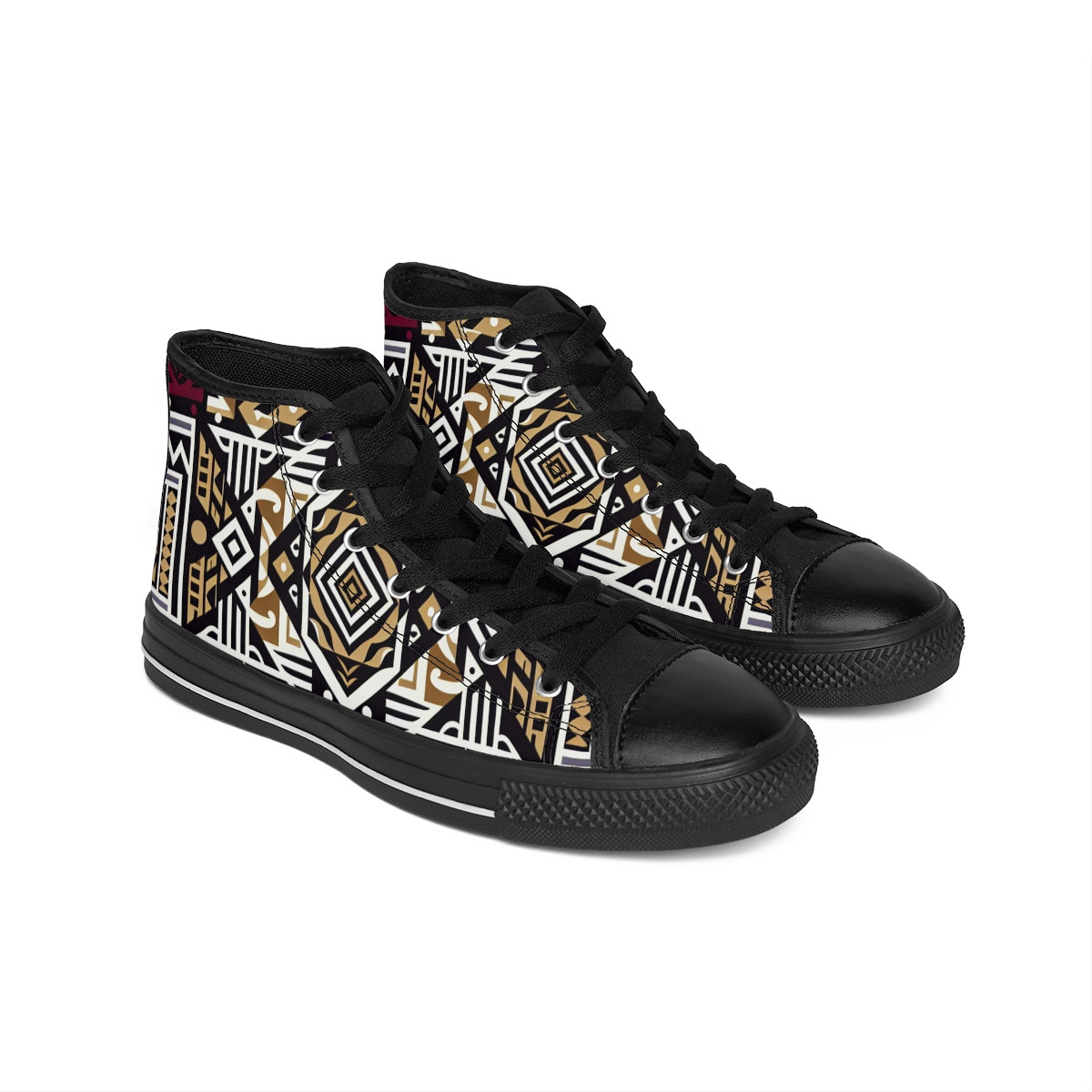 "Kente Kicks: The Afrocentric Stride" - Men's Classic Sneakers