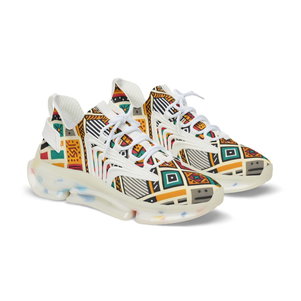 KenteKicks: AfroFusion Edition - Men's Mesh Sneaker