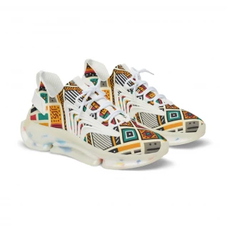 KenteKicks: AfroFusion Edition - Men's Mesh Sneaker