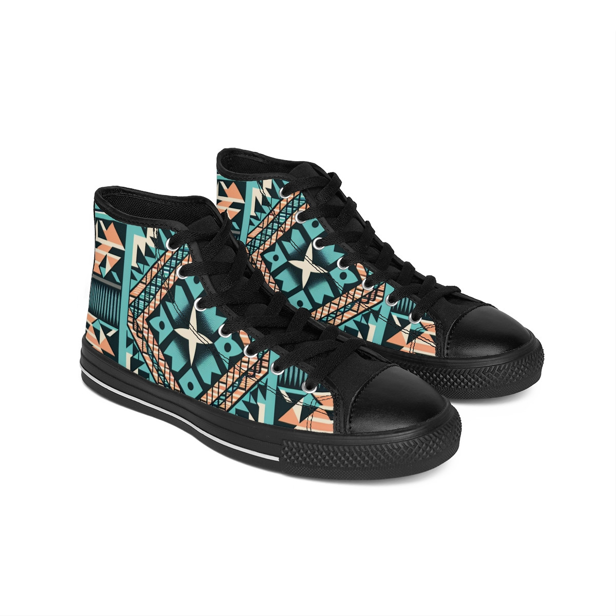 "AfroFusion Kente Kicks" - Women's Classic Sneakers