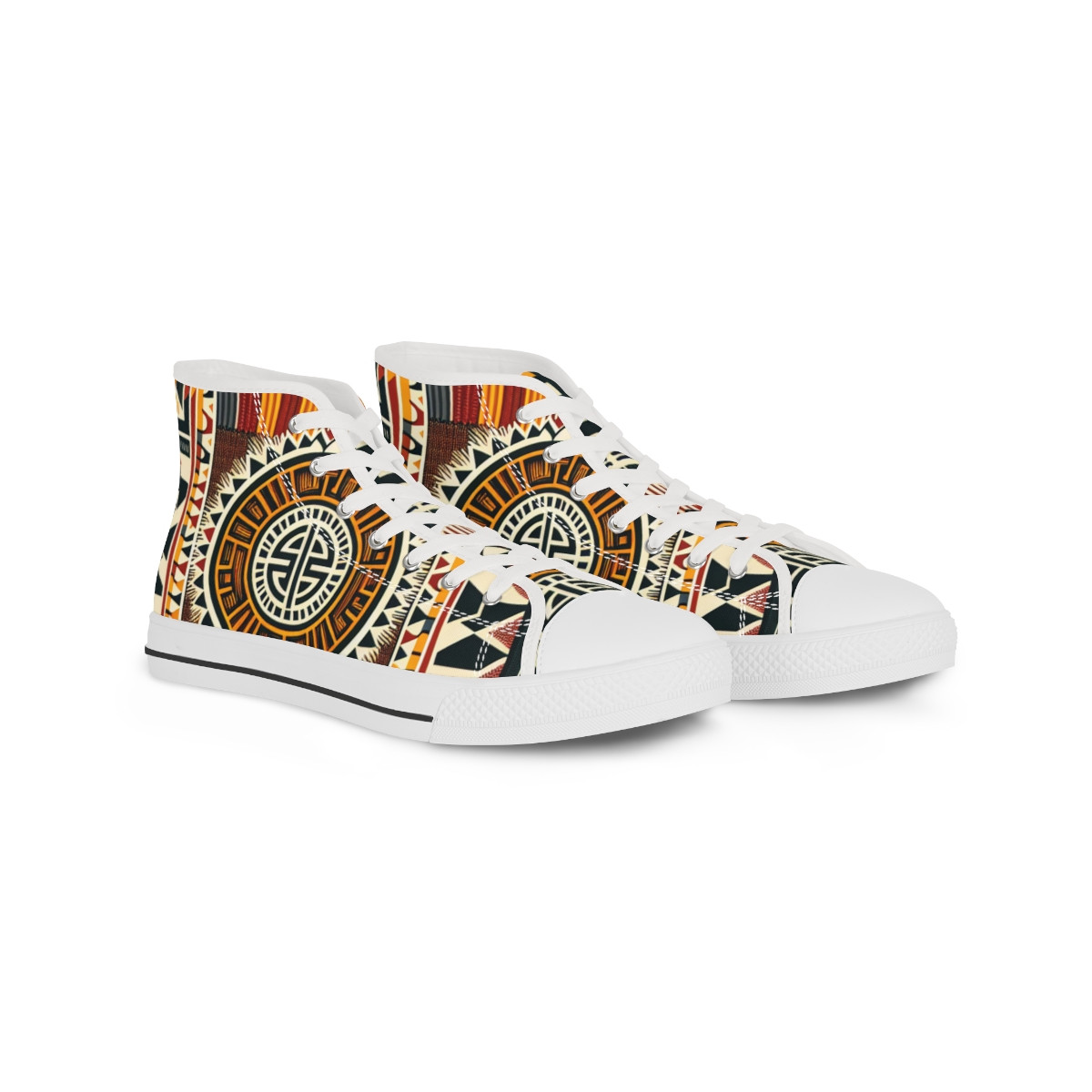 "AfroPulse Kente Kicks" - Men's High top Sneakers