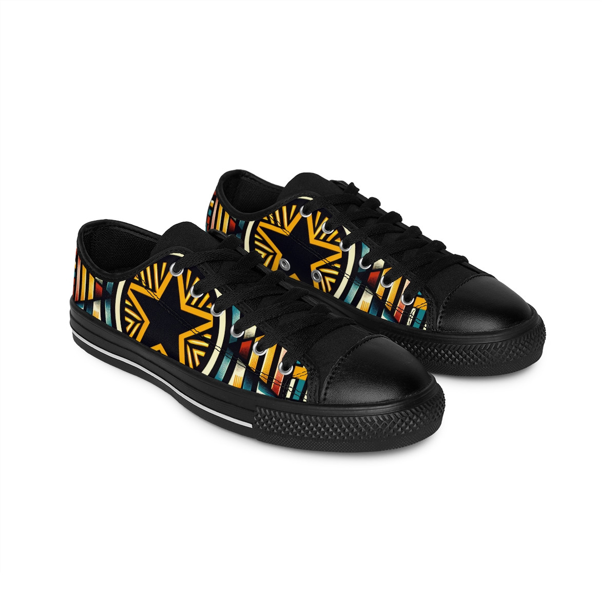 "AfroEclipse Kente Kicks" - Men's Sneakers