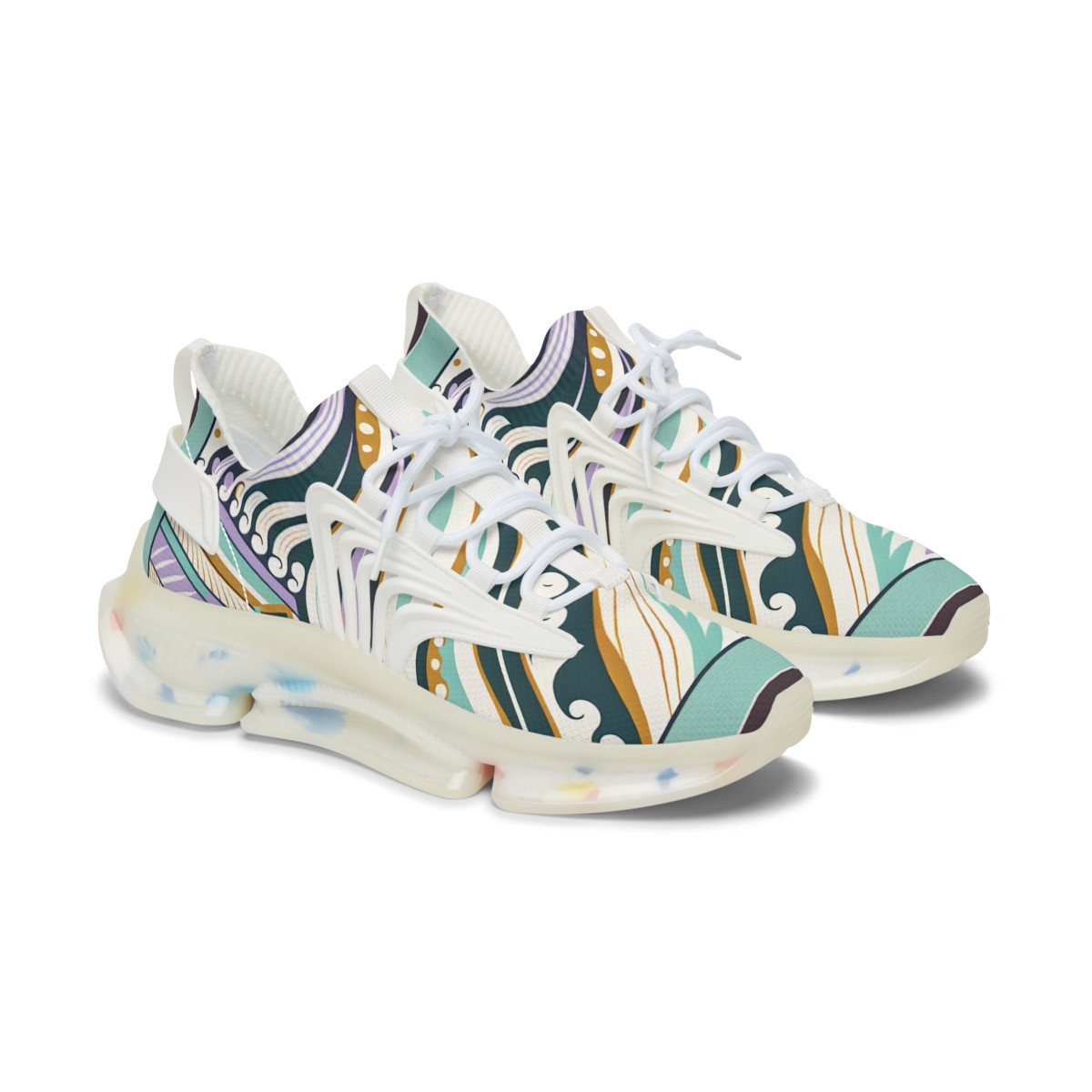 "AfroStride Kente Kicks" - Women's Mesh Sneaker
