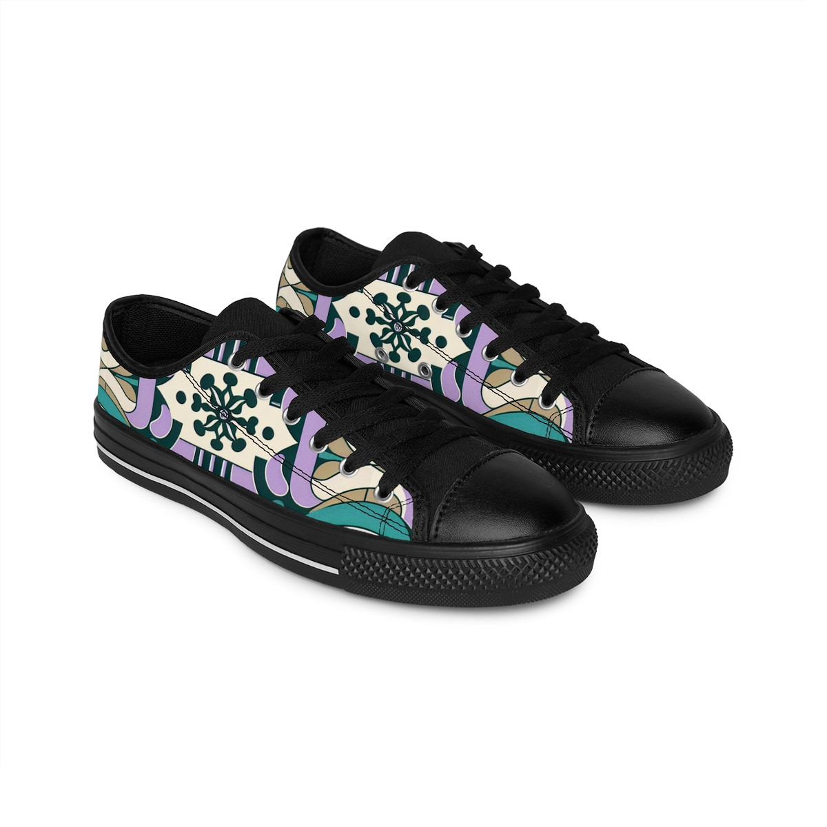 "African Rhythm Kente Kicks" - Women's Sneakers