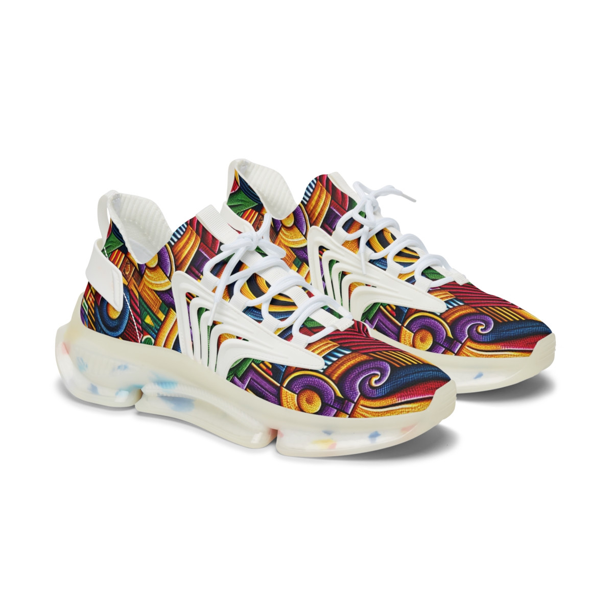 "Kente Kicks: Afrocentric Elegance" - Women's Mesh Sneaker