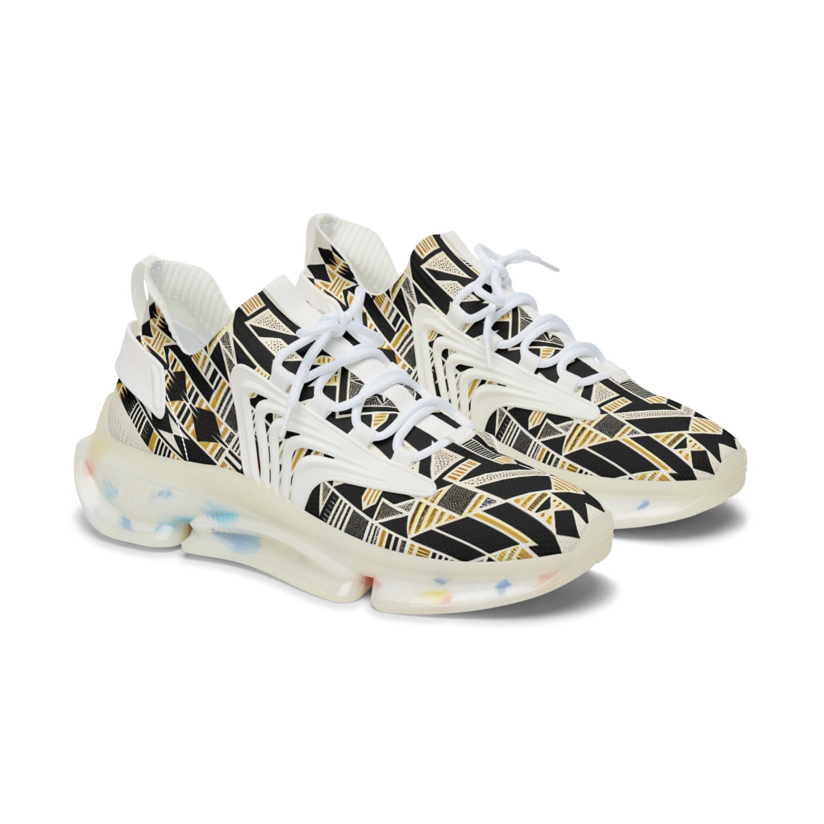"Akwaaba AfroStride Kente Kicks" - Women's Mesh Sneaker