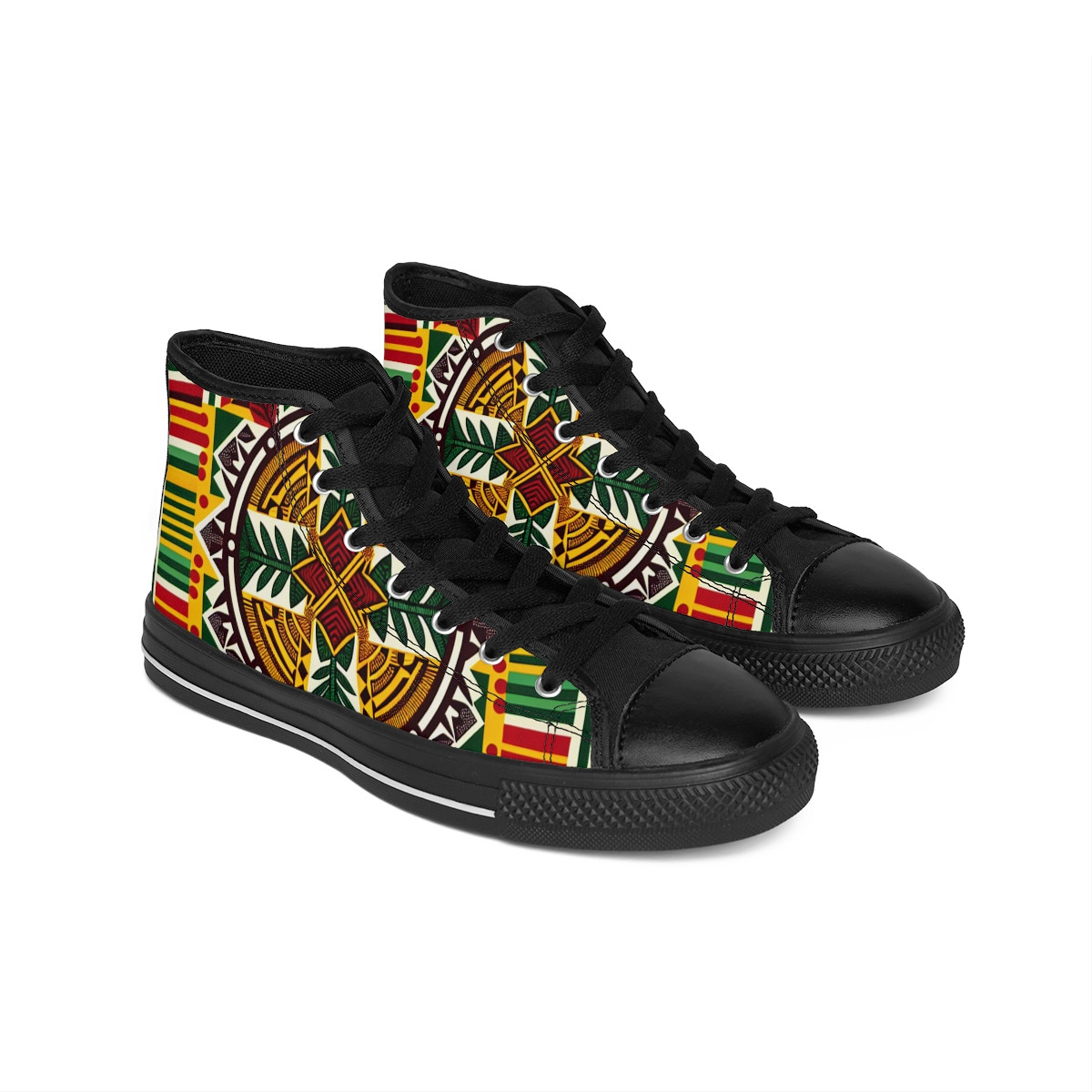 "AfroStride Kente Kickstarters" - Men's Classic Sneakers
