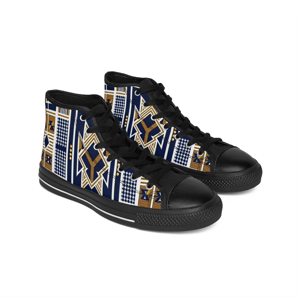 "AfroChic Kente Kicks" - Women's Classic Sneakers