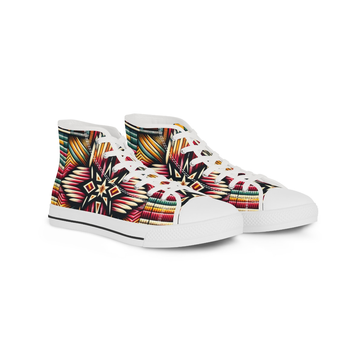 "AfroStride Kente Kicks" - Men's High top Sneakers