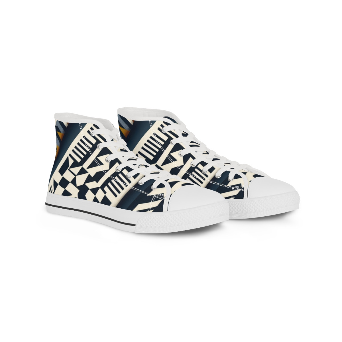 "Heritage Stride Kente Sneakers" - Men's High top Sneakers